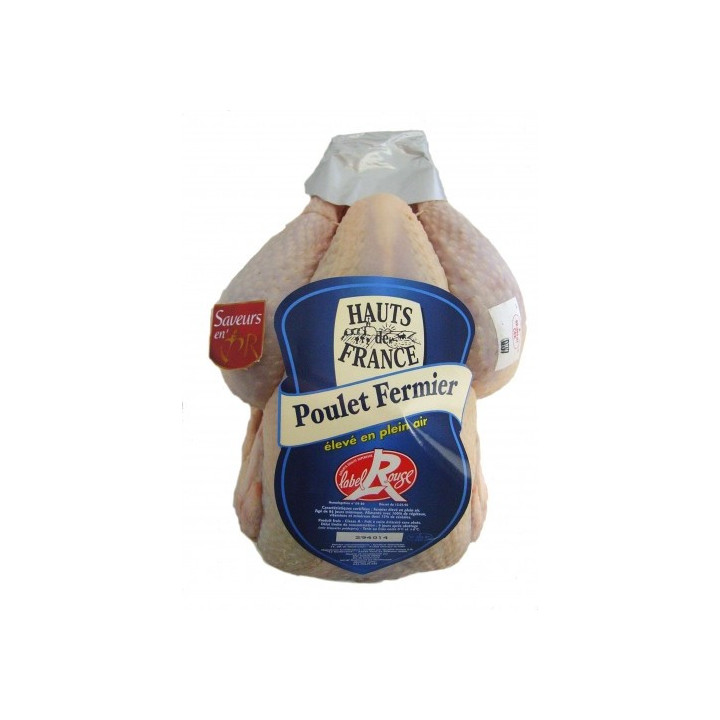 Poulet fermier blanc Hauts de France Label Rouge