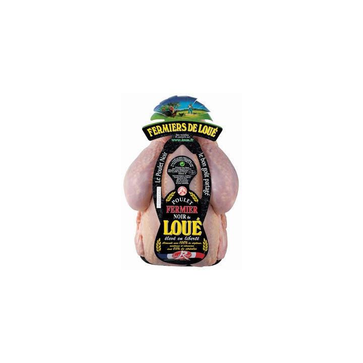 Poulet fermier noir de LOUE Label Rouge