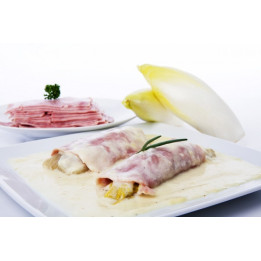 Roulades de jambon au chicon, sauce crème