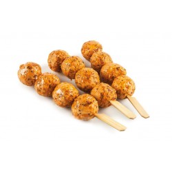 Brochette de boulettes de poulet au curry