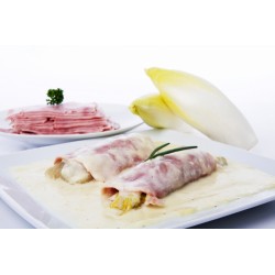 Roulades de jambon au chicon, sauce crème