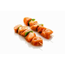 Brochette de filet de poulet marinée (oignons & poivrons)